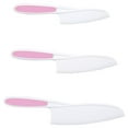 thumbnail image 3 of Fruits Slicer Plastic Kids Vegetable Cakes Cutlery Bread Lettuce Salad Cooking Tableware, Pink, 3Pcs, 3 of 6