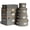 Grey-8 pack, variant on Tomvista Hard Shell China Storage Containers for Storing Dinner Plates, Quilted Dividers for Safe Moving and Seasonal Storage, Grey (5 Packs)