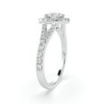 thumbnail image 3 of 1.00 Carat TW Women's Moissanite and Natural Diamonds Engagement Ring in 10k White Gold, Size 7, 3 of 4