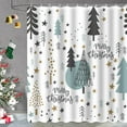 thumbnail image 4 of Christmas Shower Curtain, Winter Shower Curtain Set, Waterproof Cute Bathroom Shower Curtain Sets, Stars Christmas Tree Shower Curtains, Bathroom Curtains Shower Set Bathroom Decor 72"X72", 4 of 6