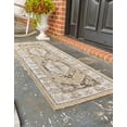 thumbnail image 4 of Unique Loom Outdoor Traditional Collection Area Rug - Valeria (2' x 8' Runner Natural/Ivory), 4 of 9