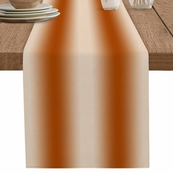 nqOlkjepod Burnt Orange Ombre Table Runner 48 Inches Long Farmhouse Dress Scarves, Modern Abstract Art Dining Tablerunner for Coffee Table/Kitchen Island/Party Décor, 13" x 48"