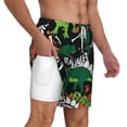 thumbnail image 3 of Balery Dinosaur Skeleton Mens Swim Trunks Swim Shorts for Men Quick Dry Inseam Beach Shorts with Compression Liner Pocket-Large, 3 of 9