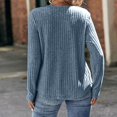 thumbnail image 4 of Samickarr Pullover Sweaters For Women Fall Sweatshirt Tunic Tops For Women To Wear With Leggings Women's Round Neck Color Stripe Brushed Lace Patchwork Long Sleeved, 4 of 4