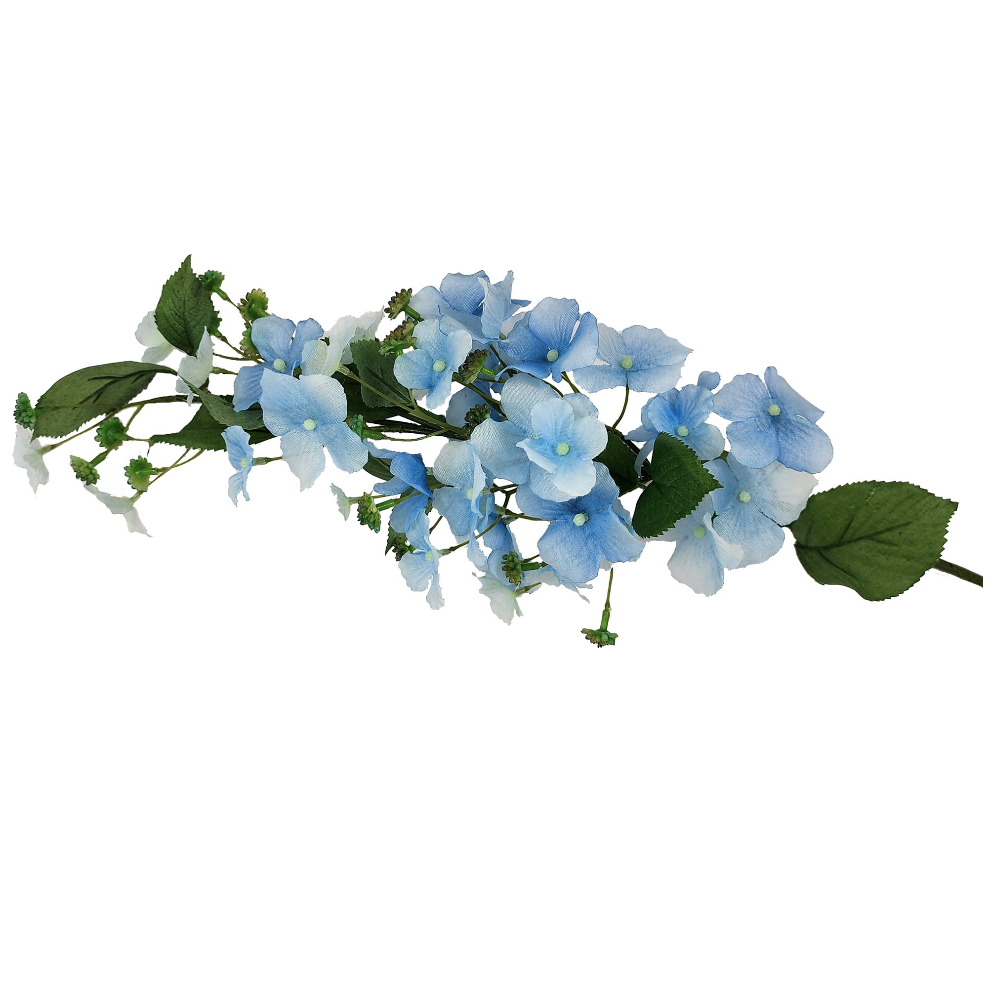 Mainstays 28 in Artificial Blue Drip Hydrangea Flower Stem, Indoor Decoration