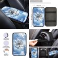 thumbnail image 4 of Renewold Wolf Paw Snow Forest 12 PCS Car Seat Cover Full Set with Steering Wheel Seat Belt Strap Armrest Pad Handbrake Cover Gear Shift Cover Coasters Universal Fit for Truck Vans Sedans, 4 of 7