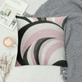 thumbnail image 2 of Nawypu Watercolor Spiral Throw Pillow Cover Modern Girly Geometric Swirls Circles Pillow Case for Teens Adults Pink Black White Brown Gray Stripes Cushion Cover for Room Decor, 2 of 5