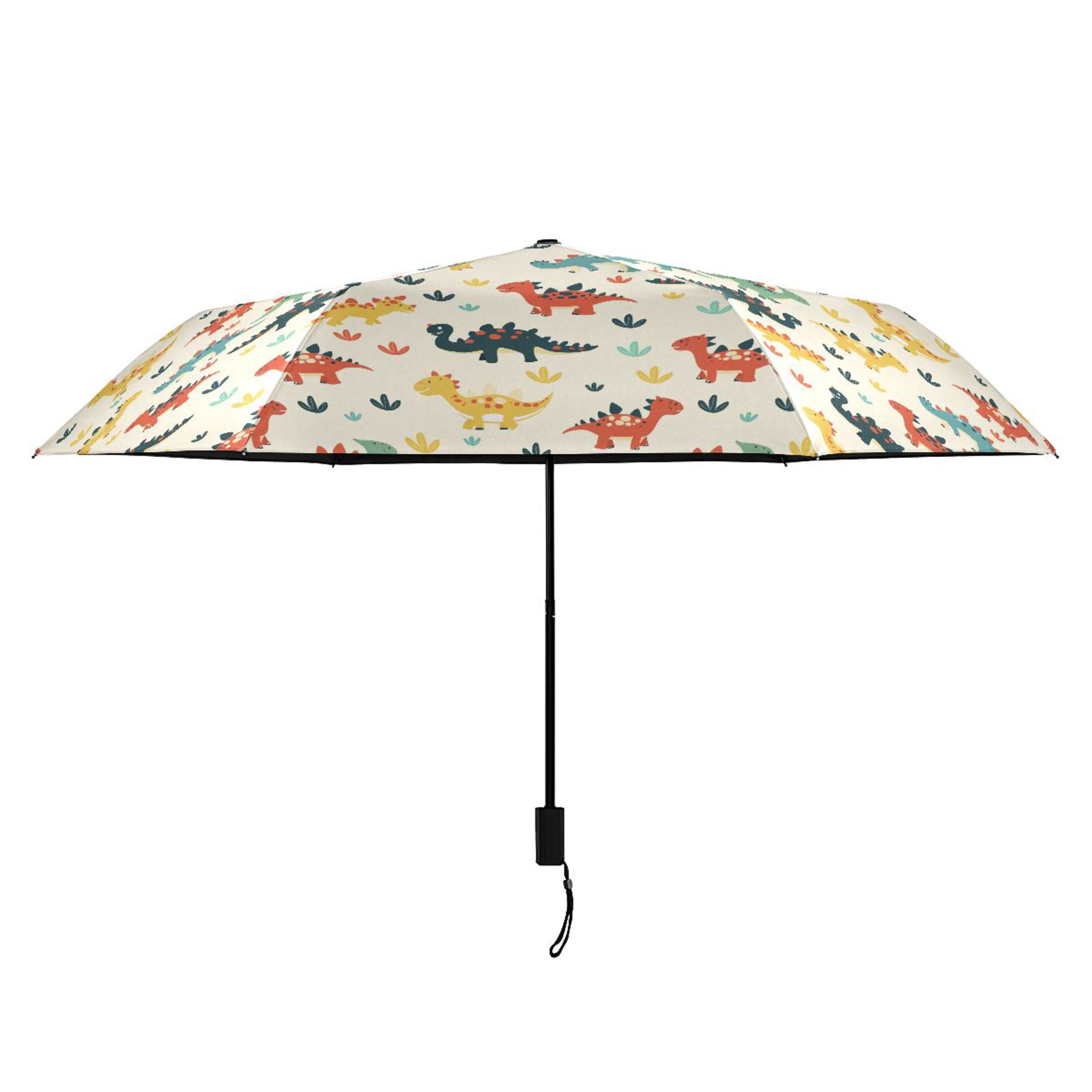 Cute Colorful Dinosaur Animal Compact Sun Umbrella Windproof Travel Umbrellas for Rain Strong Portable UV Protection