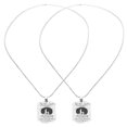 thumbnail image 2 of Collar con colgante, 2 piezas, etiqueta colgante con letras, collar de metal, collar con los mejores materiales, 2 of 9