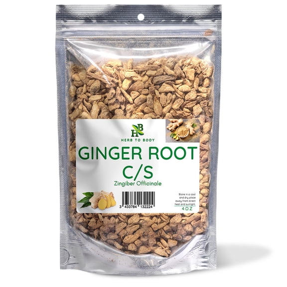 Herb To Body Ginger Root C/S | Cut & Sifted | Zingiber Officinale | Wildcrafted | 4oz