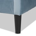 thumbnail image 6 of Baxton Studio Benjamin Modern and Contemporary Light Blue Velvet Fabric Upholstered and Dark Brown Finished Wood, Twin Size Daybed, 6 of 10