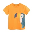 thumbnail image 2 of NAISIBABY Boys Graphic Tee 6 T, Crew Neck Short Sleeve Cotton Summer Casual Pullover T-Shirt Orange, 2 of 6