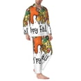 thumbnail image 2 of Balery It'S Fall Y'All Pattern Pajama Sets for Men Long Sleeve 2 Piece Sleepwear Loungewear Sets Soft PJ's with Pockets Long Sleeve Comfy Pj Sets-, 2 of 7