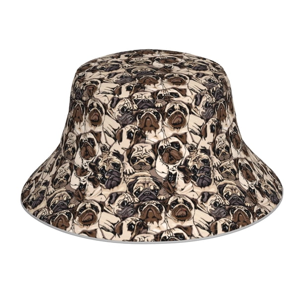 Balery Pug Sombreros para el sol para hombre y mujer, sombrero de pescador con UPF 50+