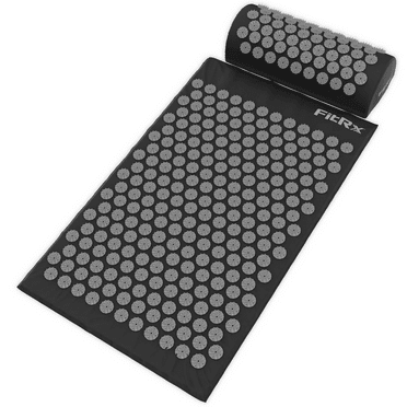 FitRx AcuPoint Acupressure Mat, Acupuncture Mat and Pillow Set for Back and Neck Pain Relief, New