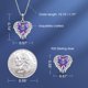thumbnail image 4 of Alas de ángel Collar y aretes de corazón Conjunto de joyas de plata / oro Cumpleaños / Aniversario Día de la madre Regalos de joyería para mujeres Mamá / Esposa / Hermana / Amiga Ormromra XMWJ198-7, 4 of 6