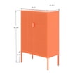 thumbnail image 2 of Knocbel Large Metal Accent Storage Locker Cabinet 2-Door Free Standing Sideboard Steel Buffet with Adjustable Inner Shelves for Office School Home, 15.75"D x 31.5"W x 47.24"H Orange, 2 of 6