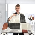 thumbnail image 3 of JSTEL Retro Geometric Abstract Blocks Waterproof Barber Cape for Men Women Beard Shaving Bib Apron Professional Hair Cutting Cloth, 65 x 55 inch, 3 of 6