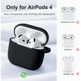 thumbnail image 6 of Comvin Compatible With Airpods 4 Case for Women Men, Soft Silicone Case Fits For Airpods 4th Generation 2024, Black, 6 of 7
