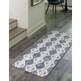thumbnail image 3 of Sabrina Soto Casa Collection Area Rug - Palma (2' 4" x 8' Runner Navy Blue/Ivory), 3 of 8
