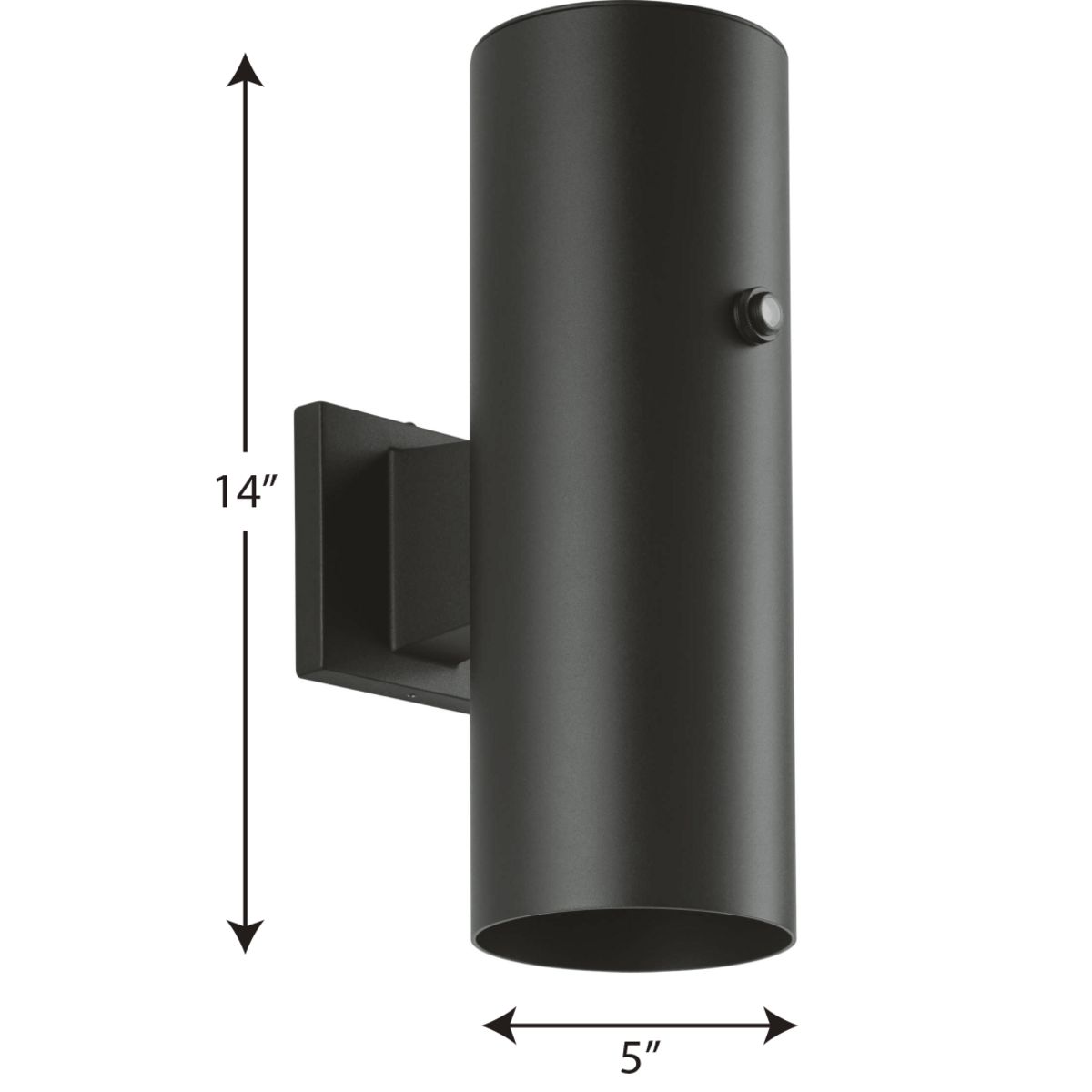 5"  Black LED Outdoor Aluminum Up/Down Wall Mount Cylinder with Photocell - image 3 of 3