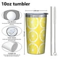 thumbnail image 4 of Lemon 10oz Tumblers Stainless Steel Tumbler with Lid and Straw,Vacuum Insulated Double Wall Travel Tumbler Cups with Cleaning Brush for Coffee, Tea, 4 of 4