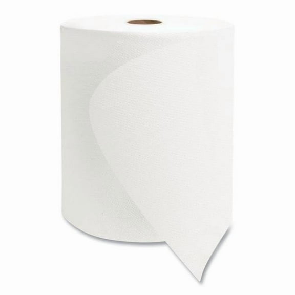 8 in. x 600 ft. 1-Ply Valay Universal TAD Roll Towels, White