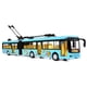 thumbnail image 1 of High Simulation 1:50 Alloy Pull Back Double Bus City Bus Model Blue, 1 of 5