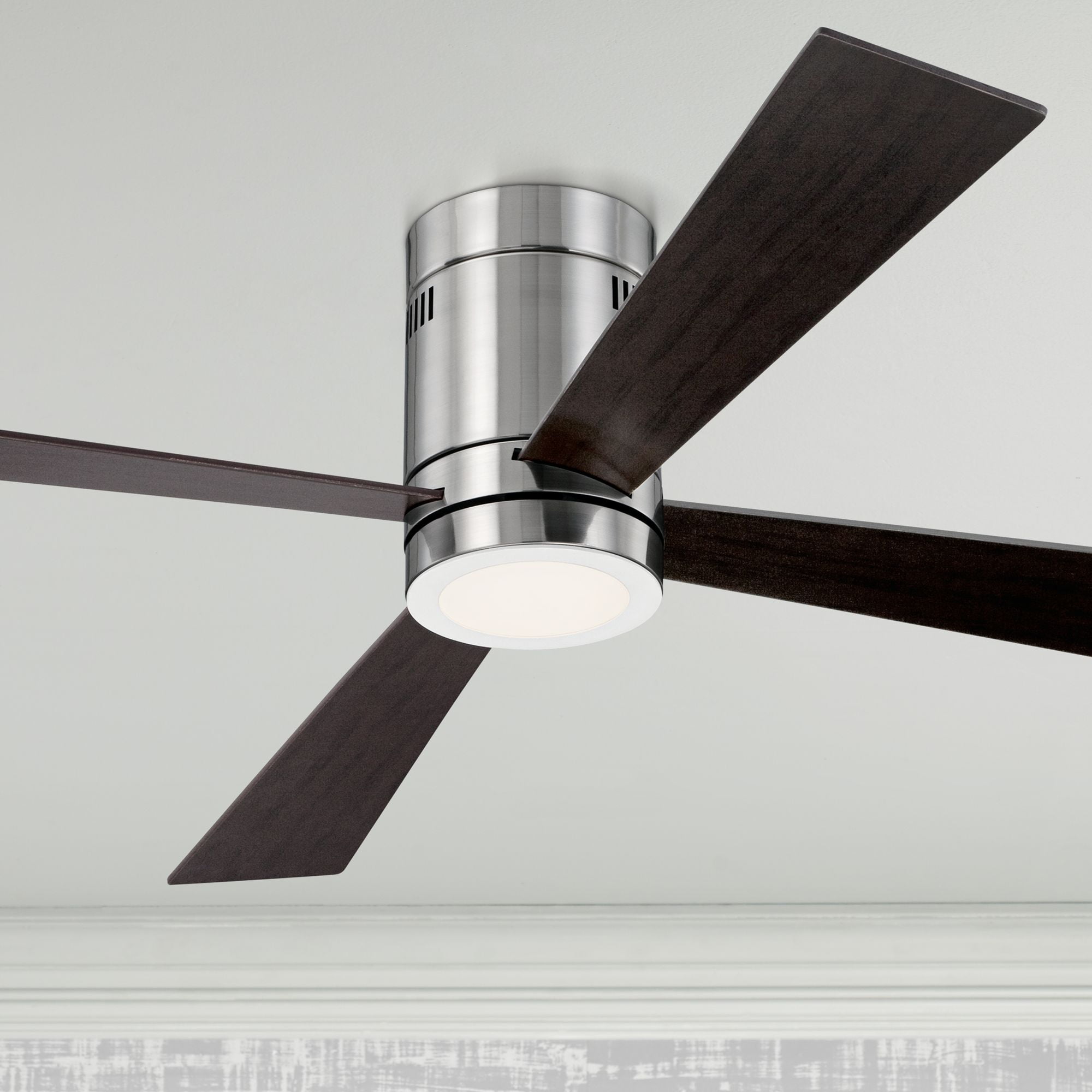 52" Casa Vieja Modern Hugger Ceiling Fan with Light LED Remote Flush