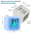 Colorful Alarm Clock Kids Wake Up Digital LED Night Light Clock Travel