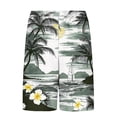 thumbnail image 5 of SOOMLON Mens Swim Trunks 2 in 1 Quick Dry Double Layer 11" Inseam Swim Shorts Palm Tree Board Shorts Hawaiian Shorts, 5 of 6