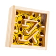 thumbnail image 4 of Vaveren Wooden Labyrinth Board Game Montessori Toy Marble Maze for Adults Kids Teens Yellow, 4 of 8
