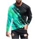 thumbnail image 1 of Blusas y camisas de manga larga y cuello redondo para hombre, camisetas casuales con estampado de moda y cuello redondo, blusas de licra de manga corta para hombre., 1 of 4
