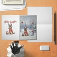 thumbnail image 4 of Hello Winter German Shepherd Football Snowman Welcome Snowy Morning 5x7in Folded Greeting Card Alsatian Dog Lover Gifts Single Note Card with Envelope - 01012, 4 of 5