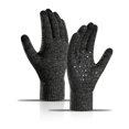 thumbnail image 1 of Guantes de punto de terciopelo de otoño gruesos con pantalla táctil de punto a prueba de frío antideslizantes con impresión offset guantes cálidos de invierno para montar, 1 of 5