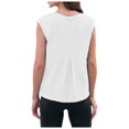 thumbnail image 4 of QUINDOS Womens Shirts White Yoga Summer Casual Fashion Printed Loose Round Neck Sleeveless Womens Tank Tops, 4 of 9