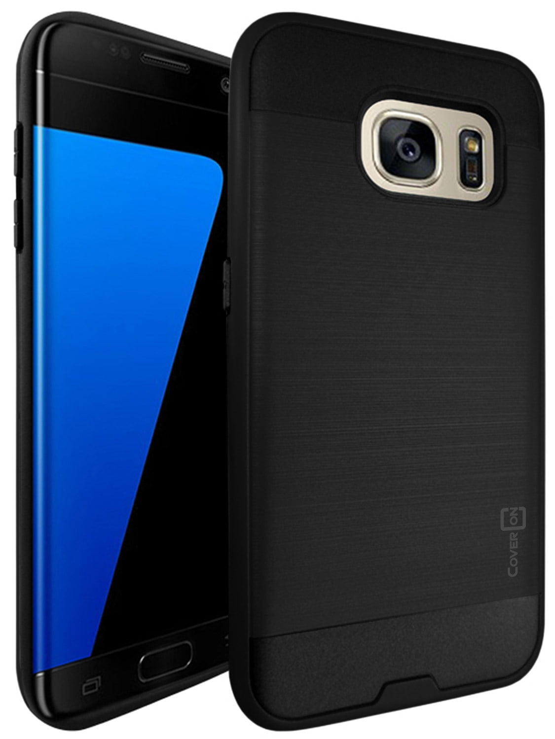 CoverON Samsung Galaxy S7 Edge Case, Chrome Series Hard Hybrid Phone Cover