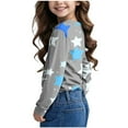 thumbnail image 4 of Baby Days YLSDY Stars Print Boys Girls Sweatshirt Toddler Pullover Sweaters Kids Active Shirts Crewneck Blouse Tops Gray 3 Years, 4 of 8