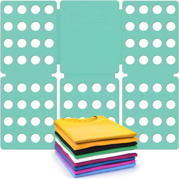 XIBUFE Shirt Folder Board Durable Plastic Clothes Folding Board Tshirt Organizer Easy and Fast Folding Laundry Folder Green