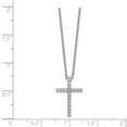 thumbnail image 2 of White Sterling Silver necklace Cable Themed Cubic Zirconia CZ Clear 18 in 13.7 mm 1, 2 of 2