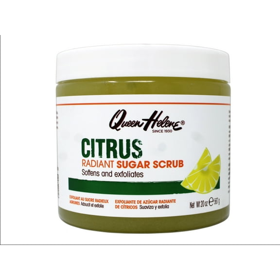 Queen Helene Citrus Radiant Sugar Scrub, Softens and Exfoliates, 20 Ounce
