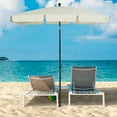 thumbnail image 2 of Outsunny 6.5x4ft Rectangle Patio Umbrella Aluminum Tilt Cream White, 2 of 10