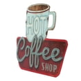 thumbnail image 4 of Hot Coffee Shop Embossed Metal Sign - Vintage Diner Coffee Sign For Kitchen Office Or Coffee Bar, 4 of 10