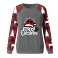 thumbnail image 3 of Gibobby Sudadera Navidad para mujer de manga larga con cuello Rojoondo Impreso Gibobby Womens Hoodies Navidad Holiday Fit Pullover Blusa (Gris, L), 3 of 4