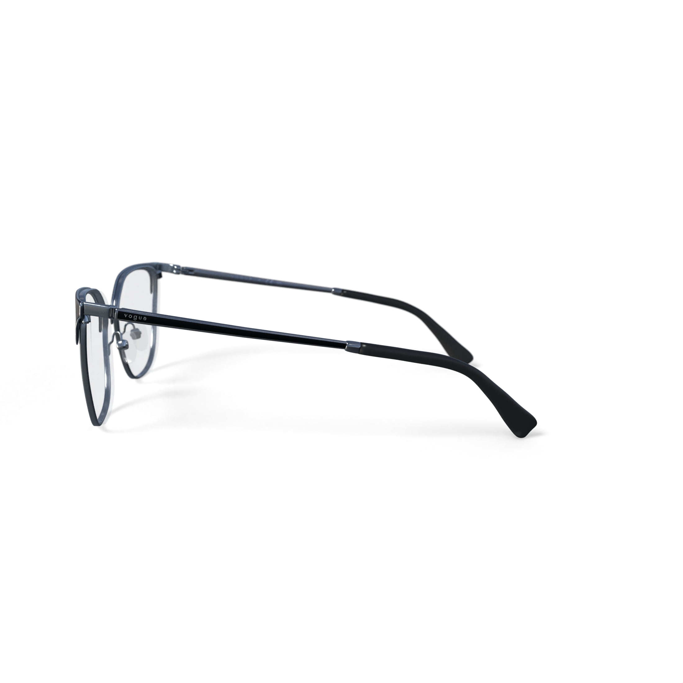 Vogue Women's Size 53 VO4249 Prescription Eyeglasses with Case, Black/Silver