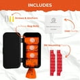 thumbnail image 5 of Pexter Dog Poop Bag Wall Mounted Dispenser | Outdoor or Indoor Waste Bags Holder | Stick-On or Screw-On Mount | Includes 4 Doggie Bag Rolls - Black, 5 of 6