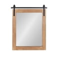 thumbnail image 3 of Kate and Laurel Samuels Rustic Wood Framed Wall Mirror, 22 x 28, Rustic Brown and Dark Charcoal, Functional Farmhouse Mirror for Display, 3 of 8