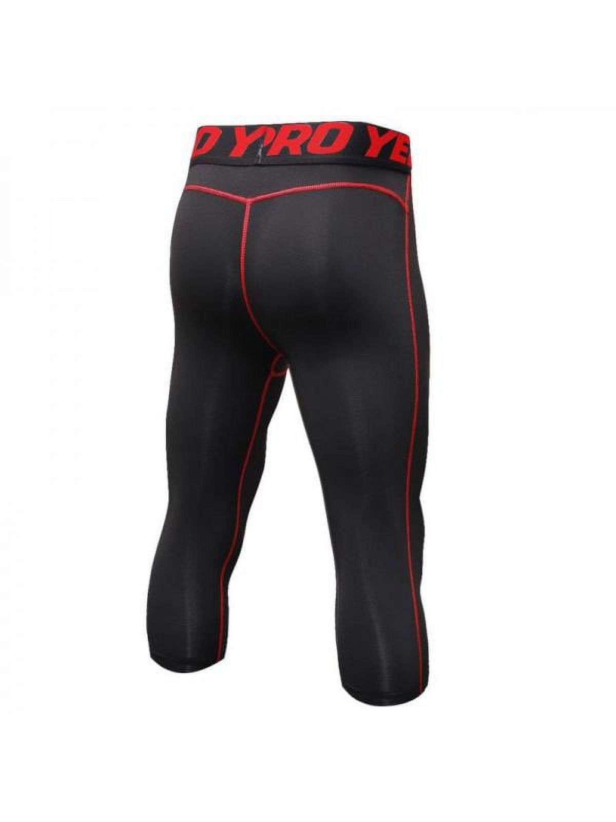 Lavaport 3/4 Men’s Compression Sports Tights Pants Baselayer Running Leggings - image 2 of 2