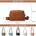 thumbnail image 5 of Small Casual Crossbody Bags for Women PU Leather Trendy Outdoor Shoulder Bags Retro Purses with Wide Strap, 5 of 7