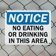 thumbnail image 4 of No Eating or Drinking in this Area OSHA Notice Rigid Plastic Sign 24 Inch x 18 Inch - 10 Pack, 4 of 8